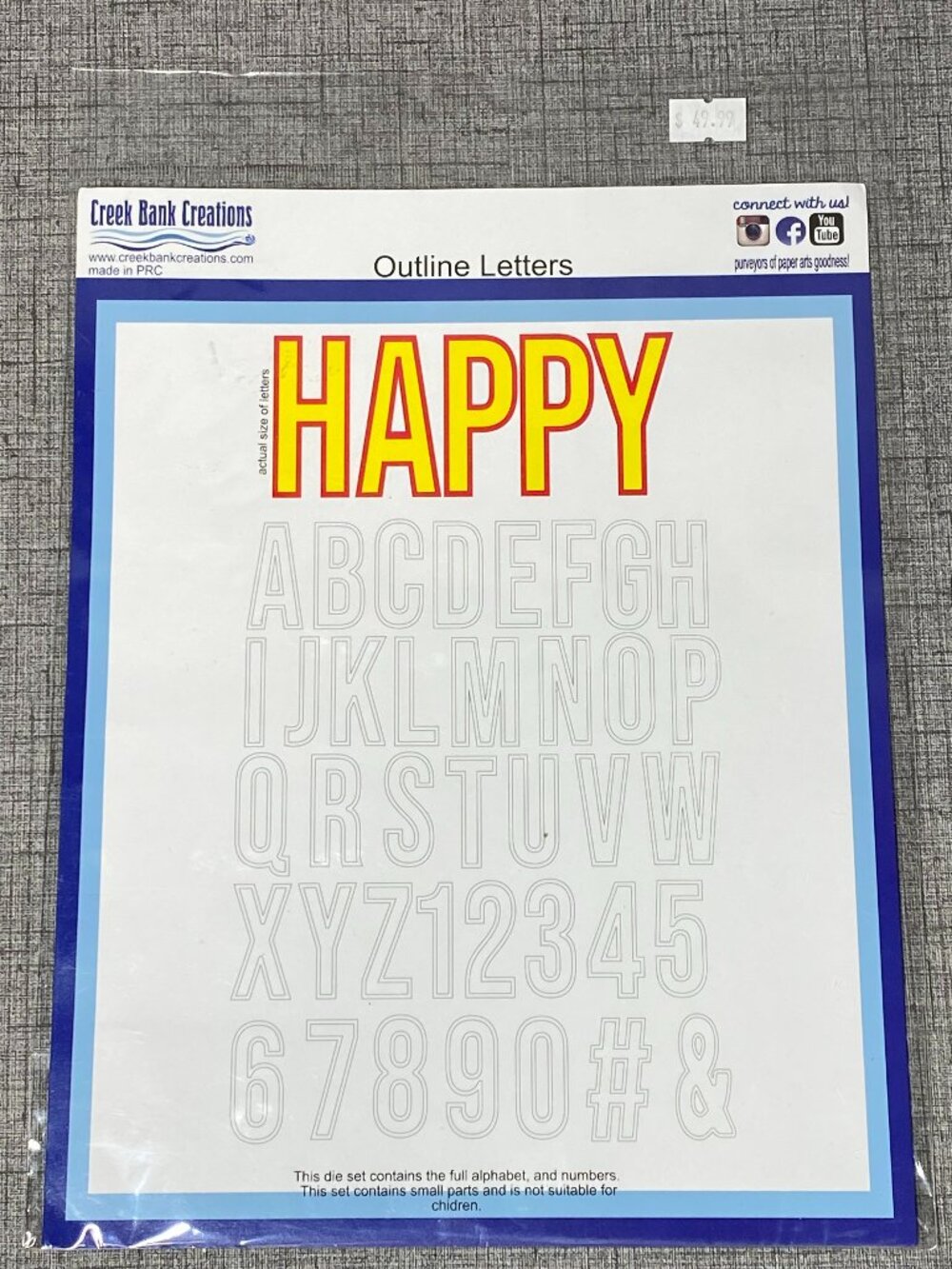 NEW Creek Bank Creations Outline Letters Craft Dies Alphabet